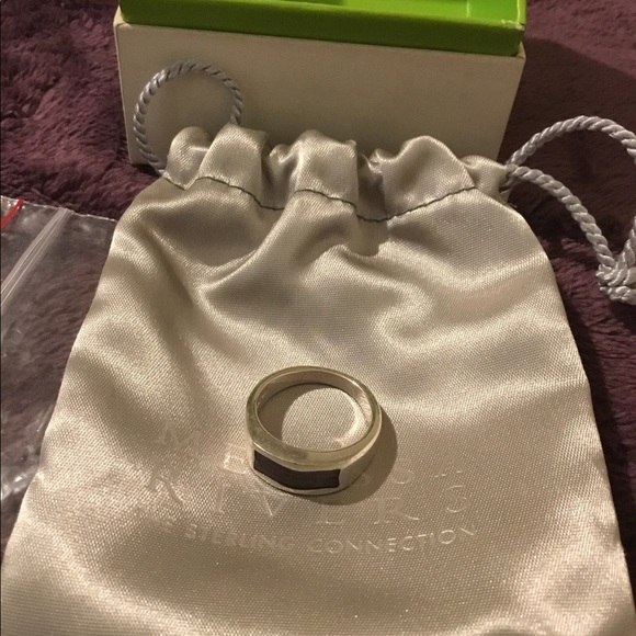 Vintage Melissa Rivers Sterling Silver & Purple Enamel Ring, 7 NIB - Picture 2 of 10